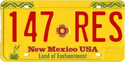 NM license plate 147RES