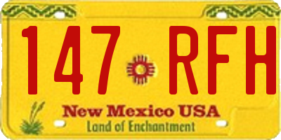 NM license plate 147RFH