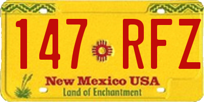 NM license plate 147RFZ