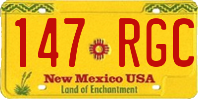 NM license plate 147RGC