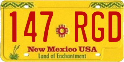 NM license plate 147RGD