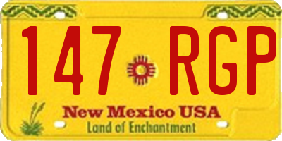 NM license plate 147RGP