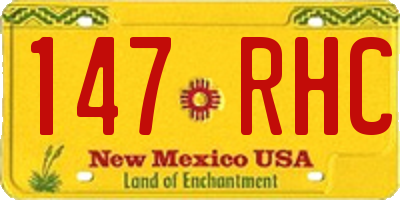 NM license plate 147RHC