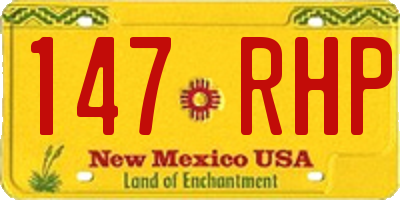 NM license plate 147RHP