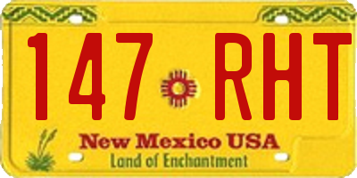 NM license plate 147RHT