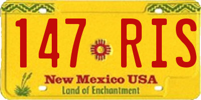 NM license plate 147RIS