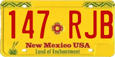 NM license plate 147RJB