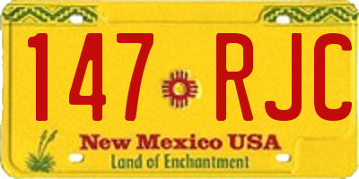 NM license plate 147RJC