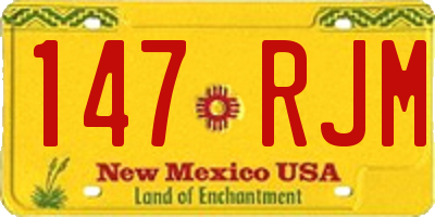 NM license plate 147RJM