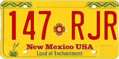 NM license plate 147RJR