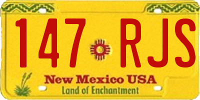 NM license plate 147RJS