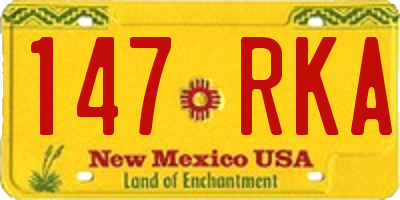 NM license plate 147RKA