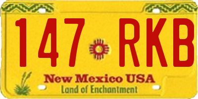 NM license plate 147RKB