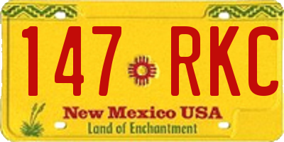 NM license plate 147RKC