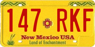 NM license plate 147RKF