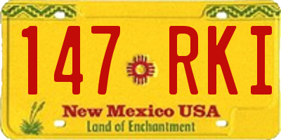 NM license plate 147RKI