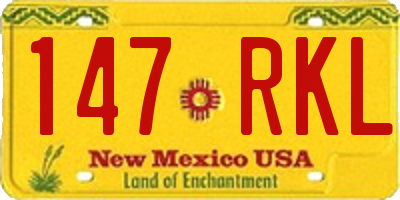 NM license plate 147RKL