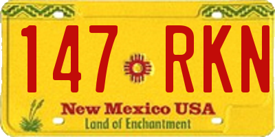 NM license plate 147RKN