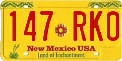 NM license plate 147RKO