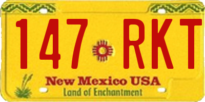 NM license plate 147RKT