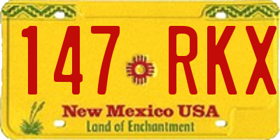 NM license plate 147RKX