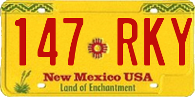 NM license plate 147RKY