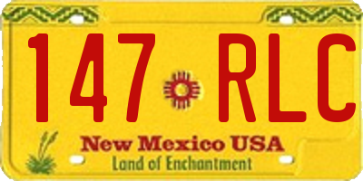 NM license plate 147RLC
