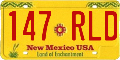 NM license plate 147RLD