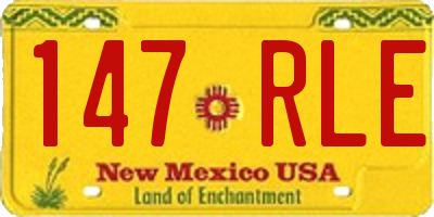 NM license plate 147RLE