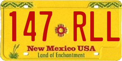 NM license plate 147RLL