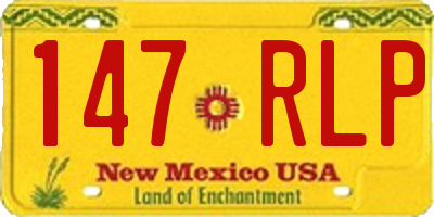 NM license plate 147RLP