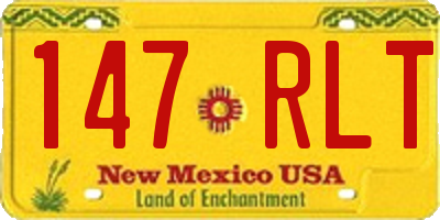 NM license plate 147RLT