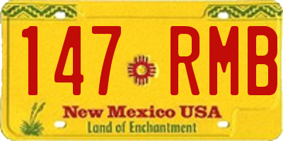 NM license plate 147RMB