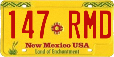 NM license plate 147RMD