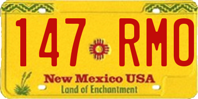 NM license plate 147RMO