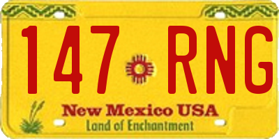 NM license plate 147RNG