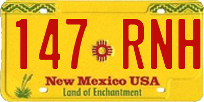 NM license plate 147RNH
