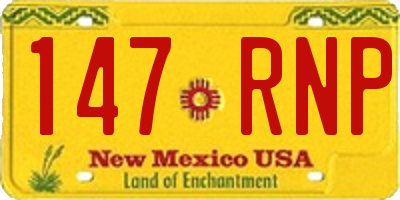 NM license plate 147RNP