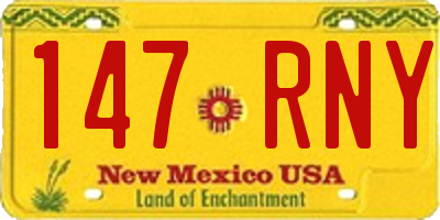 NM license plate 147RNY