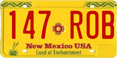 NM license plate 147ROB