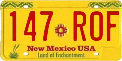 NM license plate 147ROF