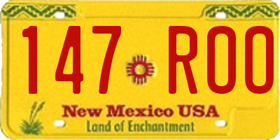 NM license plate 147ROO