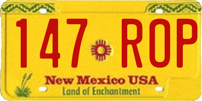 NM license plate 147ROP
