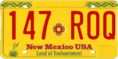NM license plate 147ROQ