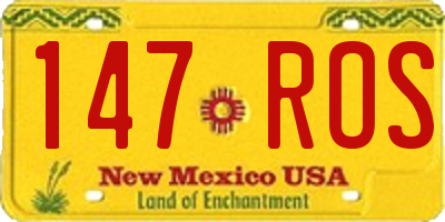 NM license plate 147ROS