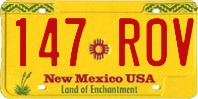 NM license plate 147ROV