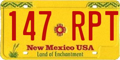 NM license plate 147RPT