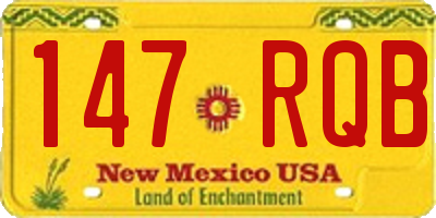 NM license plate 147RQB