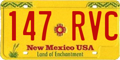 NM license plate 147RVC