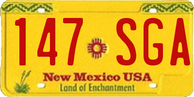 NM license plate 147SGA